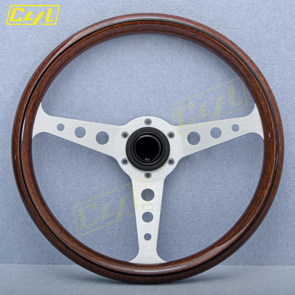 Volante JDM Universale 14 pollici 358mm INDY Stile Legno Volante Sportivo Classico Vintage