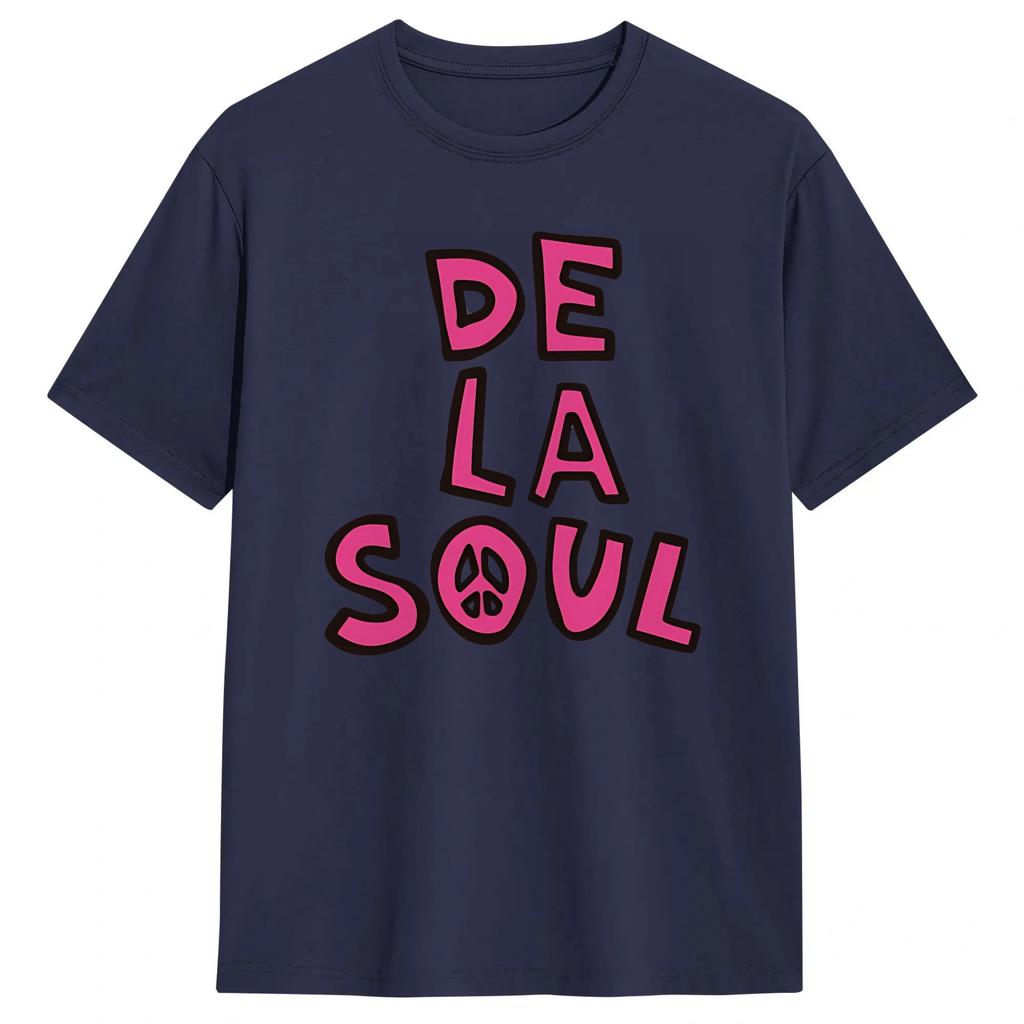 Hip Hop De La Soul TShirt Summer 100 Cotton TShirts For Unisex Harajuku Casual Tshirt Short Sleeves Vintage Top Tees