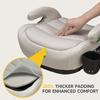 ISOFIX Car Booster Seat, i-Size R129, 125-150cm, 6-12 Years, Cup Holder, Washable Cover (Grey)