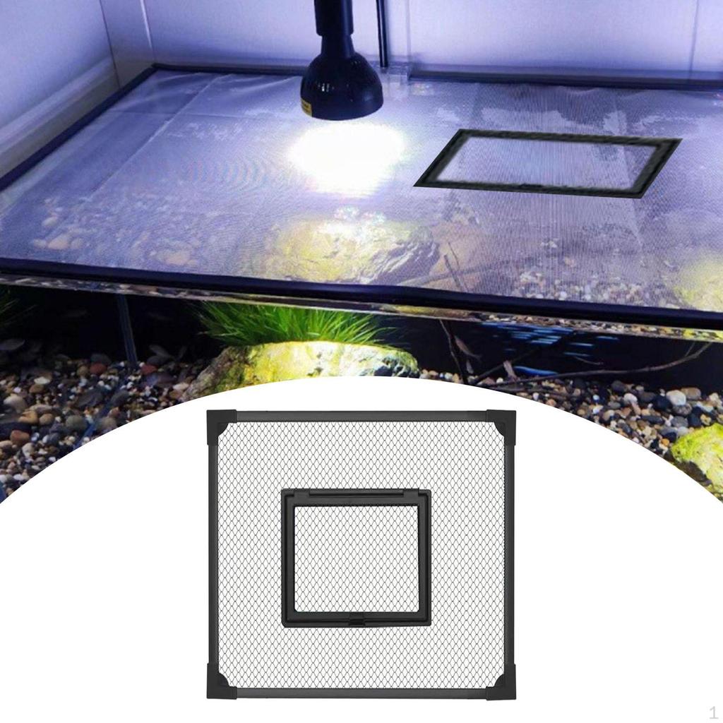 Beckenabdeckung Selbstmontage Anti-Sprungnetzabdeckung DIY Aquarienabdeckung Einfach einzurichten Zubehör