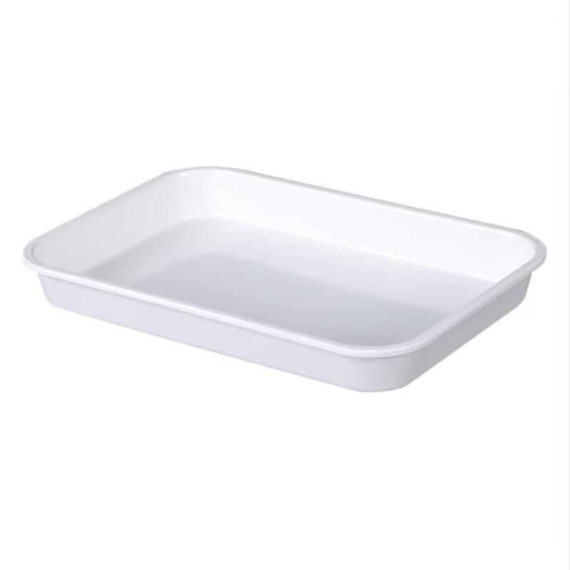 Weiße rechteckige Melamin-Servierplatte