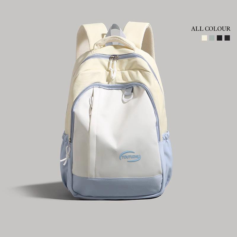 

Маленький свежий и высокоценный рюкзак для девочек 2025 новый модный большой вместимости контрастного цвета школьный рюкзак для учениц средней школы