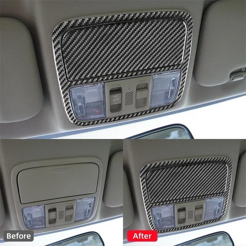Carbon Fiber Roof Reading Light Decoration Frame Cover Trim for Honda CRV 2007 2008 2009 2010 2011 Interior Accessories