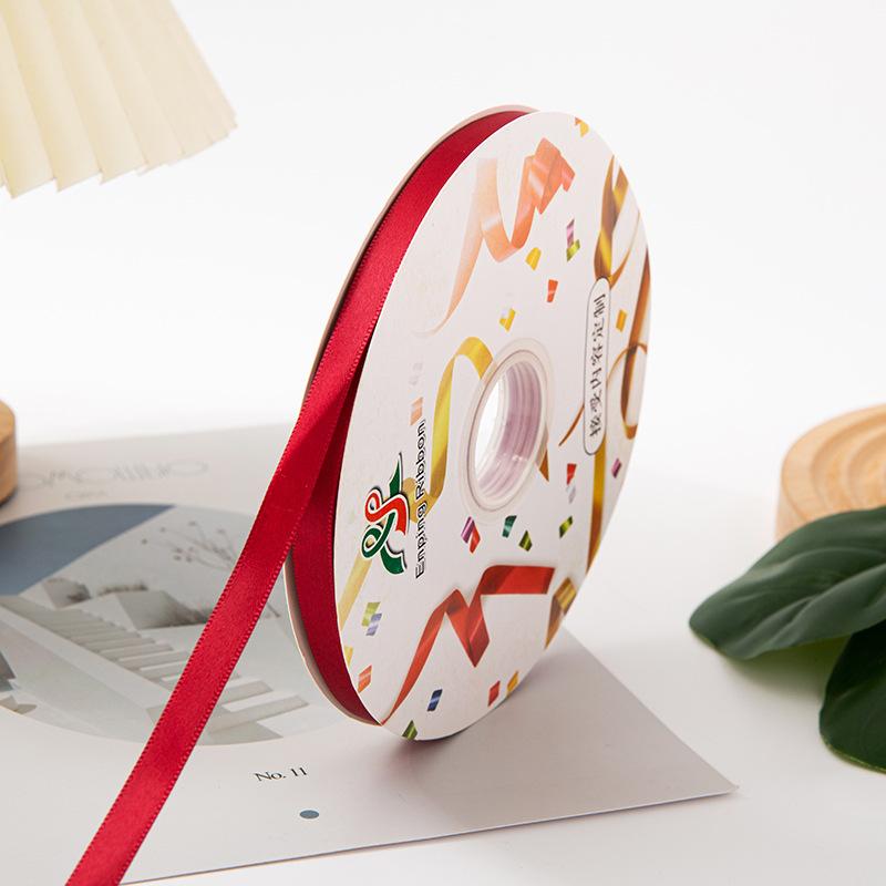 1cm Einfarbiges Doppelseitiges Band für Basteln Hochzeitsdekorationen DIY Ripsbänder Schleife Geschenke Kartenverpackung 100 Yards/Rolle