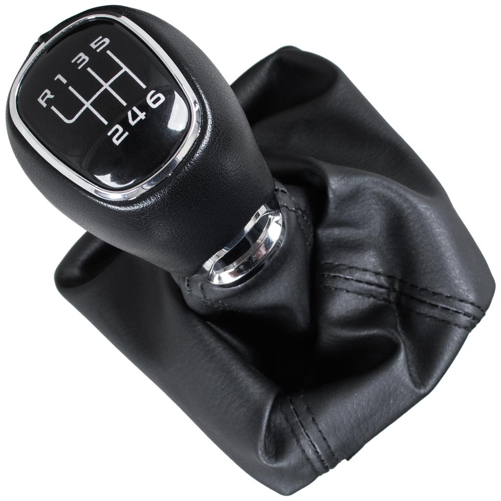 Skoda Octavia III 2012- Gear Shift Knob with Leather-Look Gaiter and Frame, 6-Speed