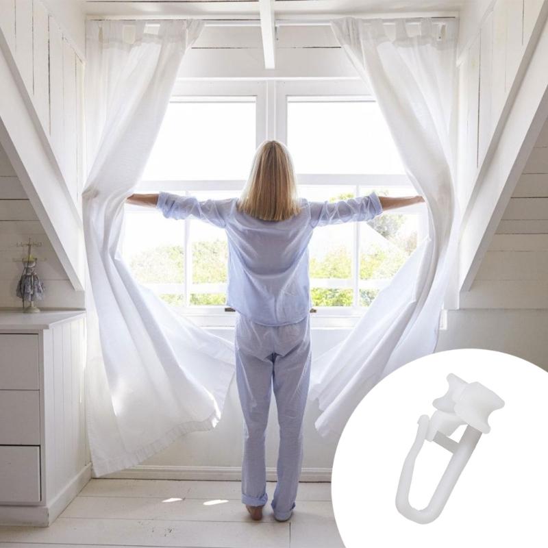 20Pcs Plastic Curtain Track Slider Replacement Sliding Curtain Hooks For Quiet Smooth Movement And Simple Installation
