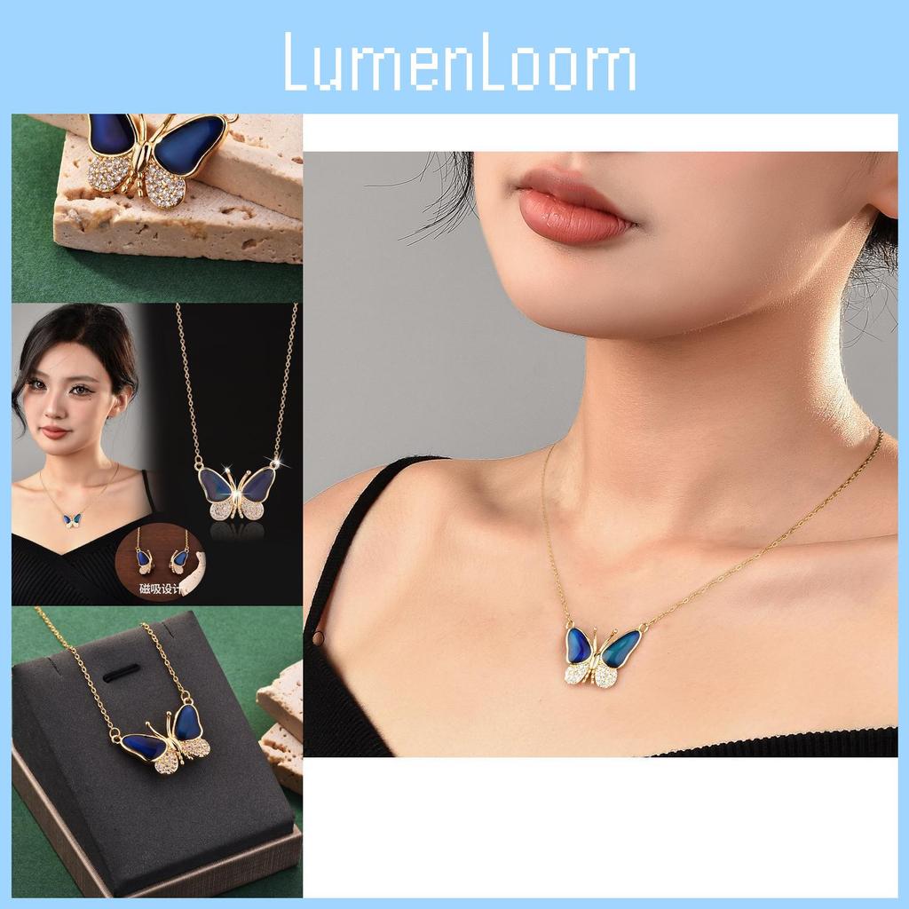 Fashionable Color Changing Butterfly Necklace Crafted From Durable Titanium Steel