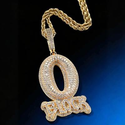 Κολιέ με Κρεμαστό Hip Hop Χάλκινο με Πέτρες Ζιργκόν Γράμματα Προσωπικότητα Τάση Τηγανητές Πλεξούδες Κοσμήματα Μόδας Ανδρικά