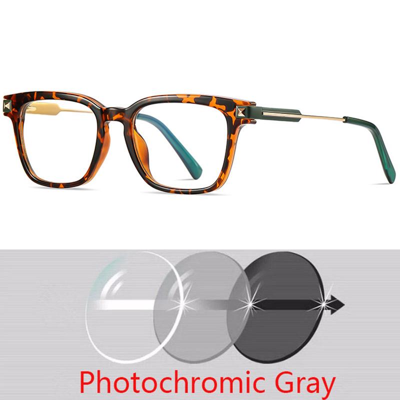 Men Square Frame Metal Bow Glasses New Style Flat Top Optical Prescription Eyeglasses with Insertion