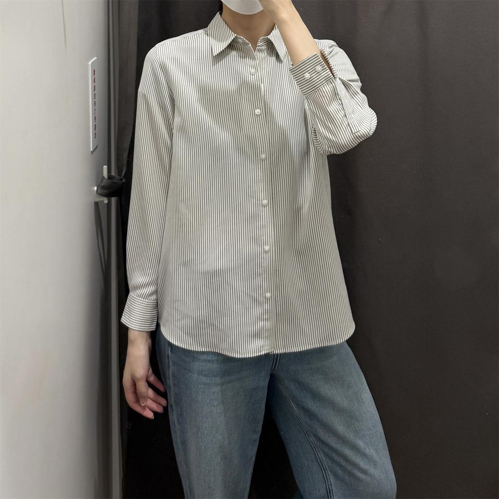 1116 Autumn and Winter New Women's Clothing Fancy Striped Shirt/long-sleeved Shirt Air-conditioned Shirt, Easy To Take Care of and Smooth 179171