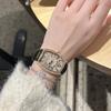 Cross-border Wine Barrel-shaped Diamond-encrusted Women's Watch Large Dial Internet Celebratory Same Digital Silver Case Quartz