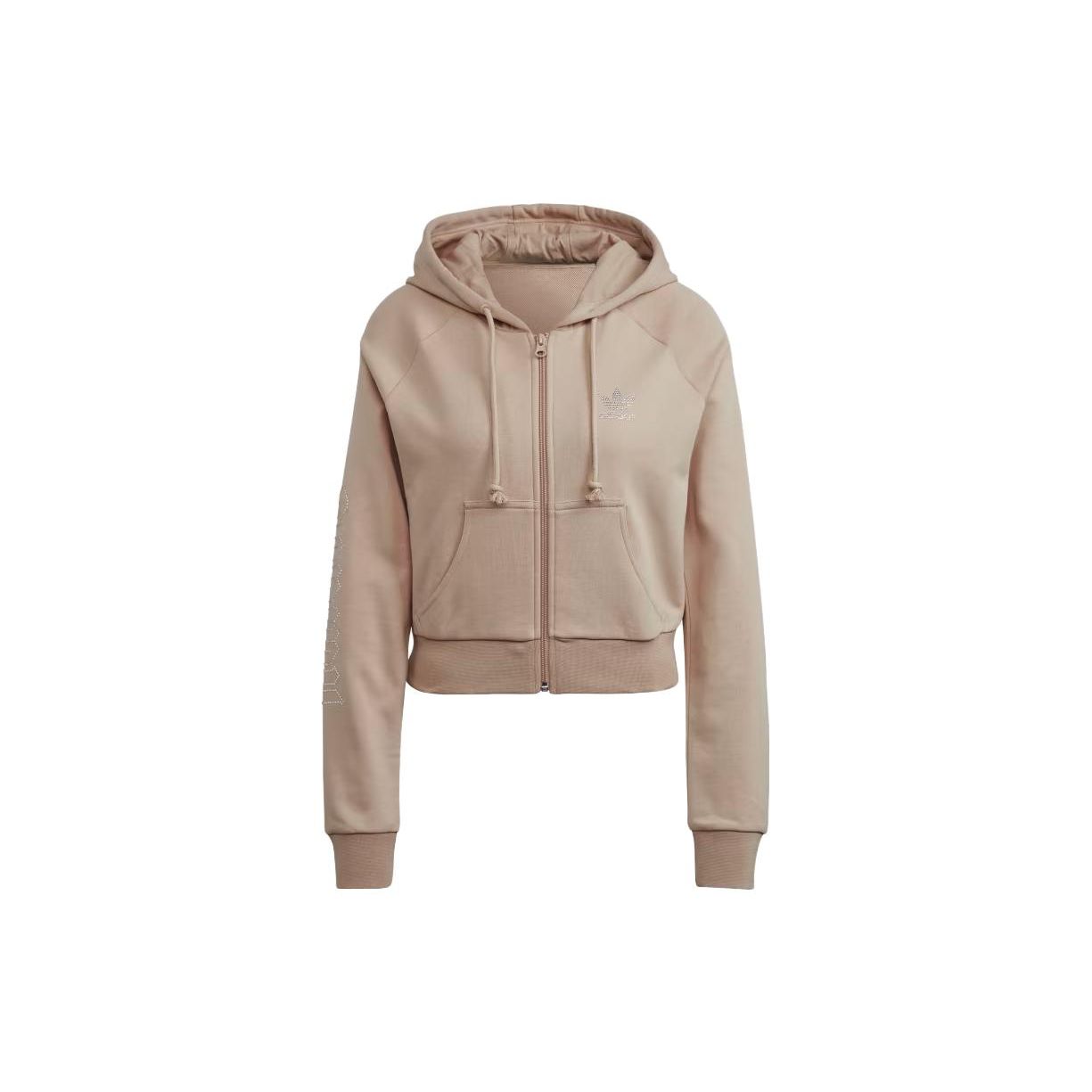 

Adidas 2000 Luxe Укороченная спортивная куртка с капюшоном на молнии с длинным рукавом Женская куртка Розовый HF6766 XS