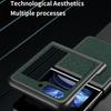 For Samsung Galaxy Z Flip6 5G/Z Flip5 5G Case Shockproof Cross Texture PU Leather+PC Phone Cover