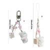 Cozy Flocking Bear Keychain Premium Soft Texture Decorative Bag Keyring Sturdy Construction Perfect Surprise Gift