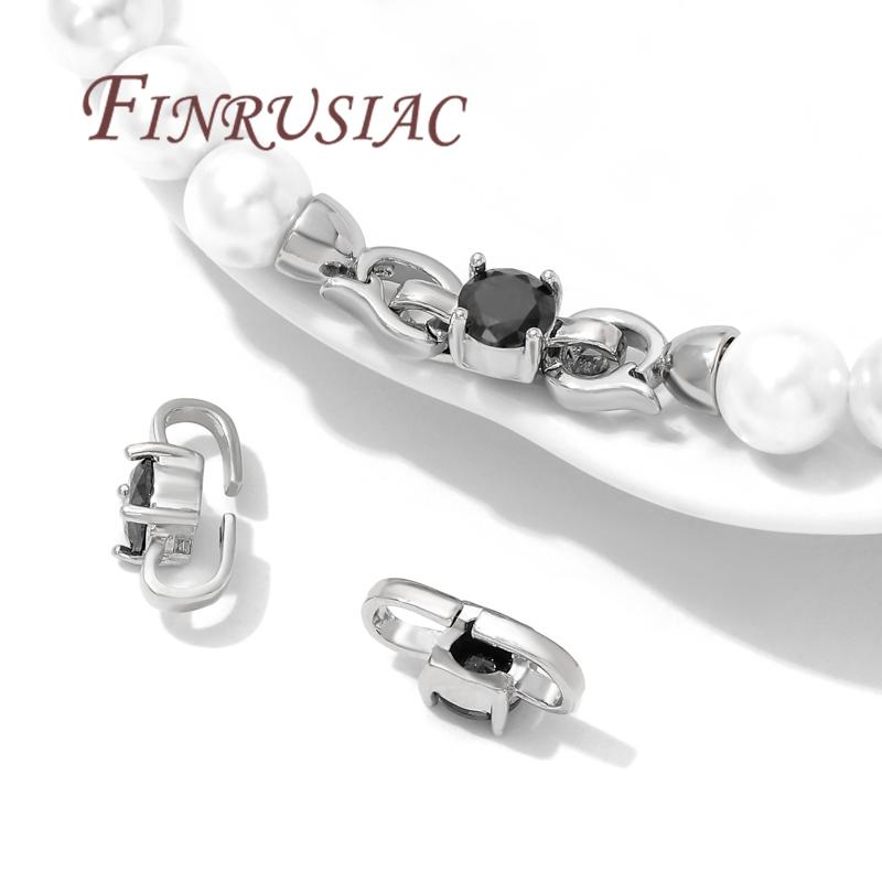 Rhodium Plated Brass Connector For Jewelry,Clasp For Bracelet Accessories,DIY Jewelry Making Supplies,Necklaces Findings