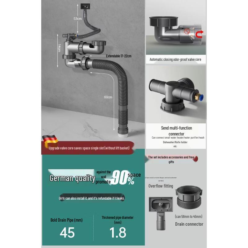 Xihe Stainless Steel Double Sink Drainer