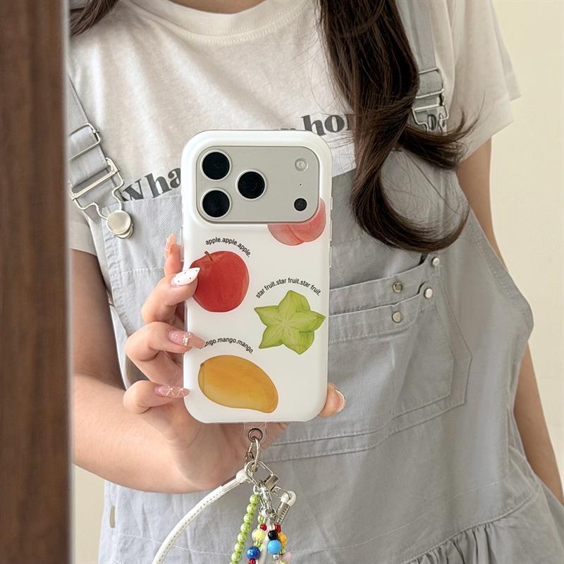 High-End Summer Fruit Lanyard for iPhone 17, 16 Pro Max, 15, 14 Cases