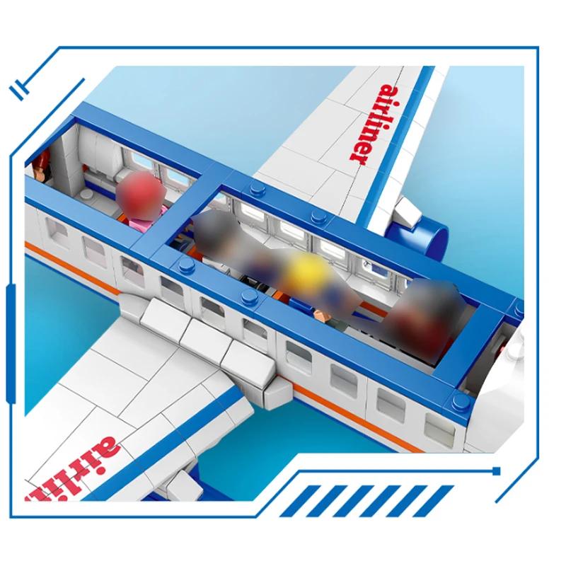 City Cargo Aircraft Building Blocks Set - Space Passenger Plane Model Educational Toy for Boys & Girls Creative Gift for Kids