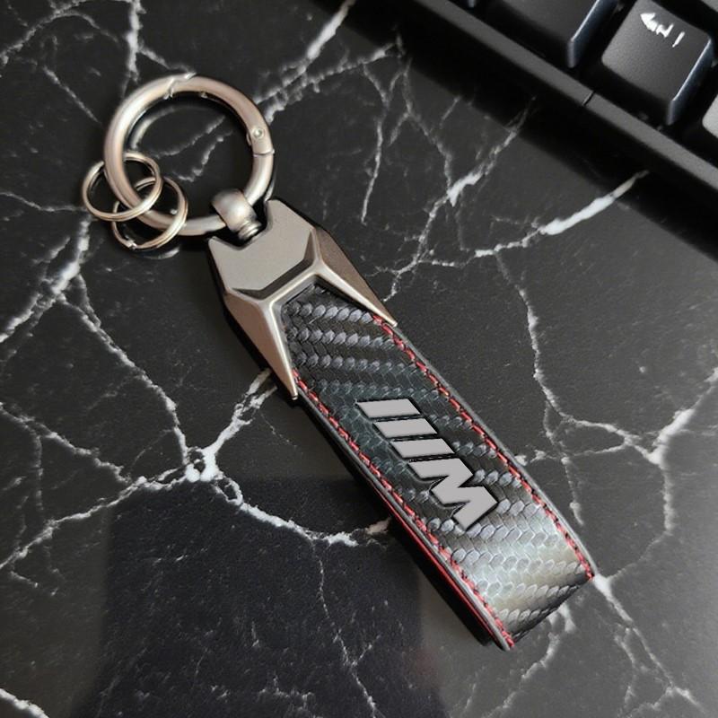 Carbon Fibre Keyring Car Keychain Anti-Loss Holder For BMW M Emblem E46 E36 E34 F10 E90 F30 E60 F30 E53 E30 E92 E87 accessories pdck62
