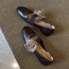 Sheepskin version~ French soft-soled flower shallow mouth single shoes women's 2025 autumn evening shoes versatile Mary Jane single shoes