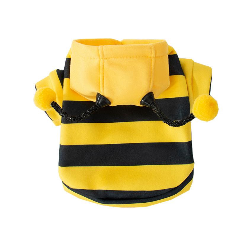 Cute Bee Cat Clothes Summer Thin Kitten Puppet Cat Blue Cat Garfield Pet Anti-hair Loss Summer