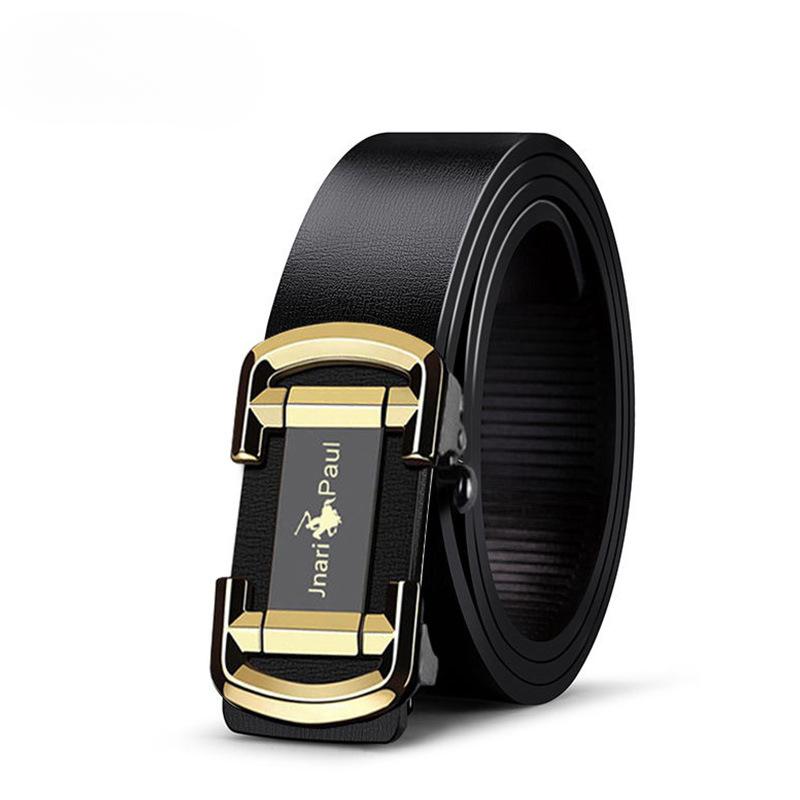 Men's Belt Toothless Automatic Buckle Genuine Leather Men's Middle Aged and Young People's Simple and Fashionable Inner Wear Belt Men's Belt