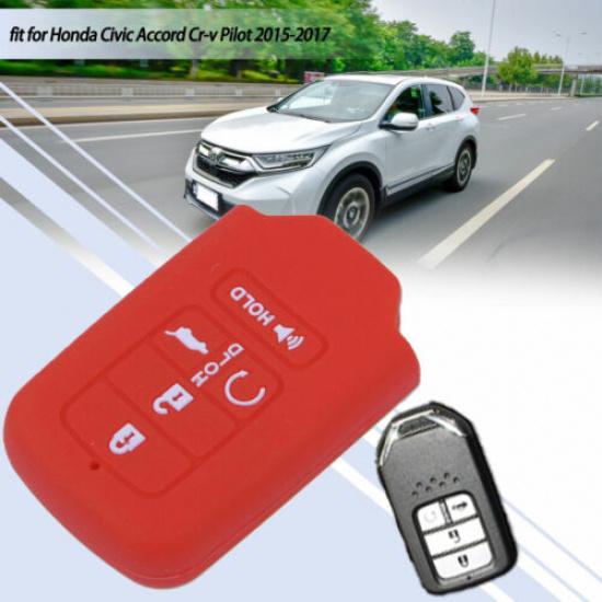 Silicone 5 Button Car Remote Control Key Case For Honda Civic Accord Cr-v Pilot