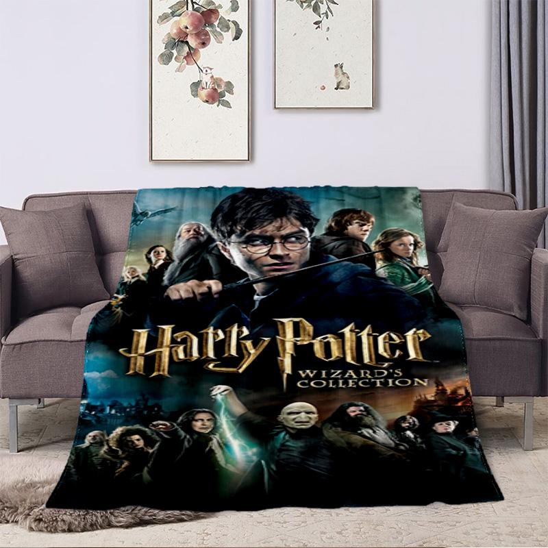1PC science fiction themed Harry Potter printed blanket, all season lightweight home office outdoor nap multifunctional blanket