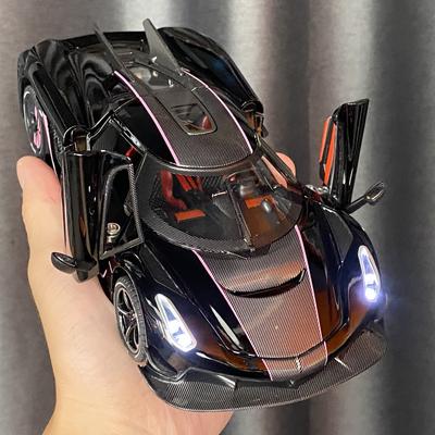 1:24 KNSG jesko absolut Supercar Lega Metallo Pressofuso Modello Auto Suono Luce Pull Back Bambini Miniature Veicolo Regali di Compleanno
