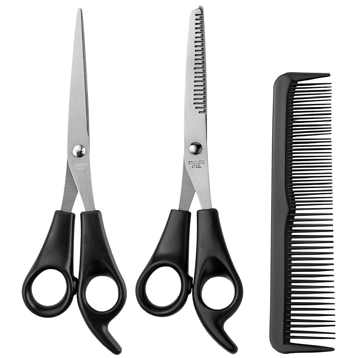 

Hair Cutting Scissors Set Stainless Steel Thinning Scissor with Flat Scissor Comb Home Barber Salon Haircut Scissor Styling Tool