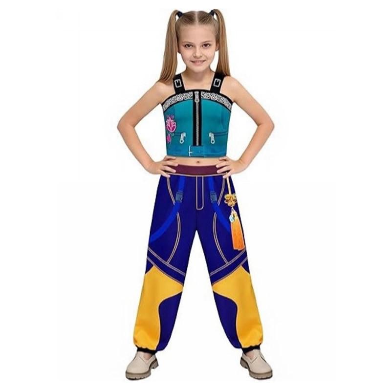 Halloween Children's Costume Witch Girl Group Korean Wave Superstar Lumio Zimila Movie Clothes Short Sleeve Printed