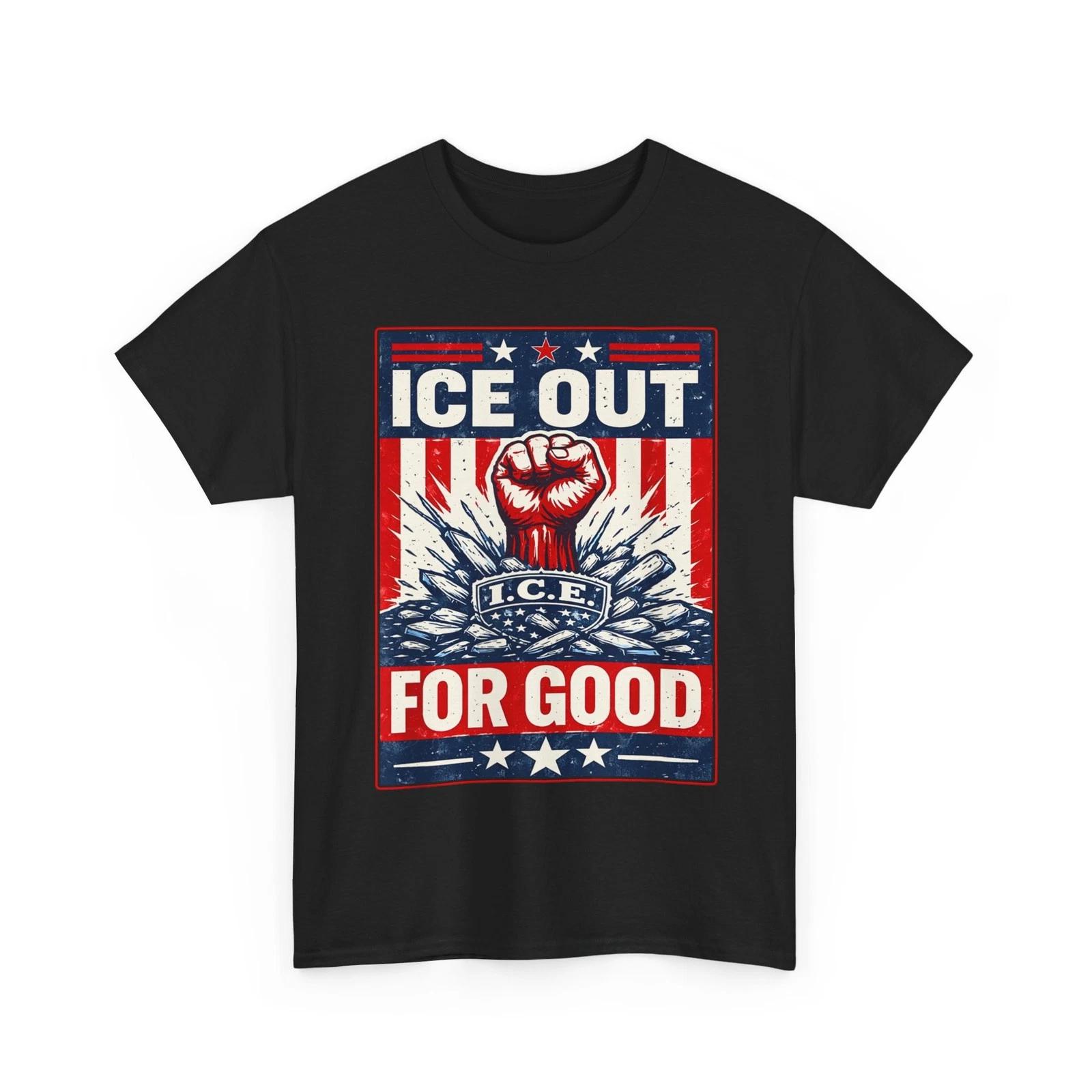 Ice Out for Good Stand with Immigrants T-Shirt XL