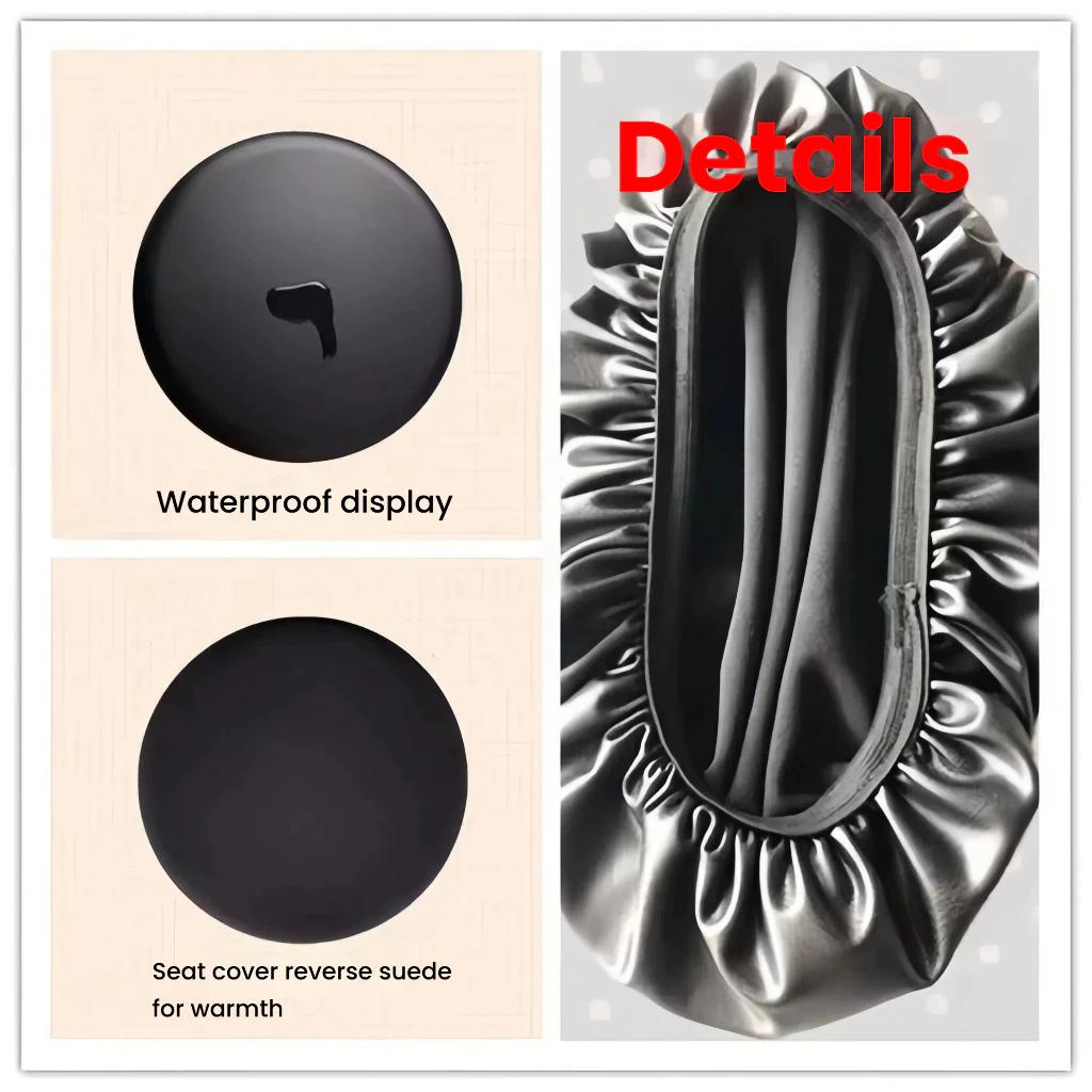 1Pc PU Leather Chair Seat Cover with Elastic Bands Waterproof Round Chair Cover 28-31cm All Inclusive Stool Seat Cushion Cover