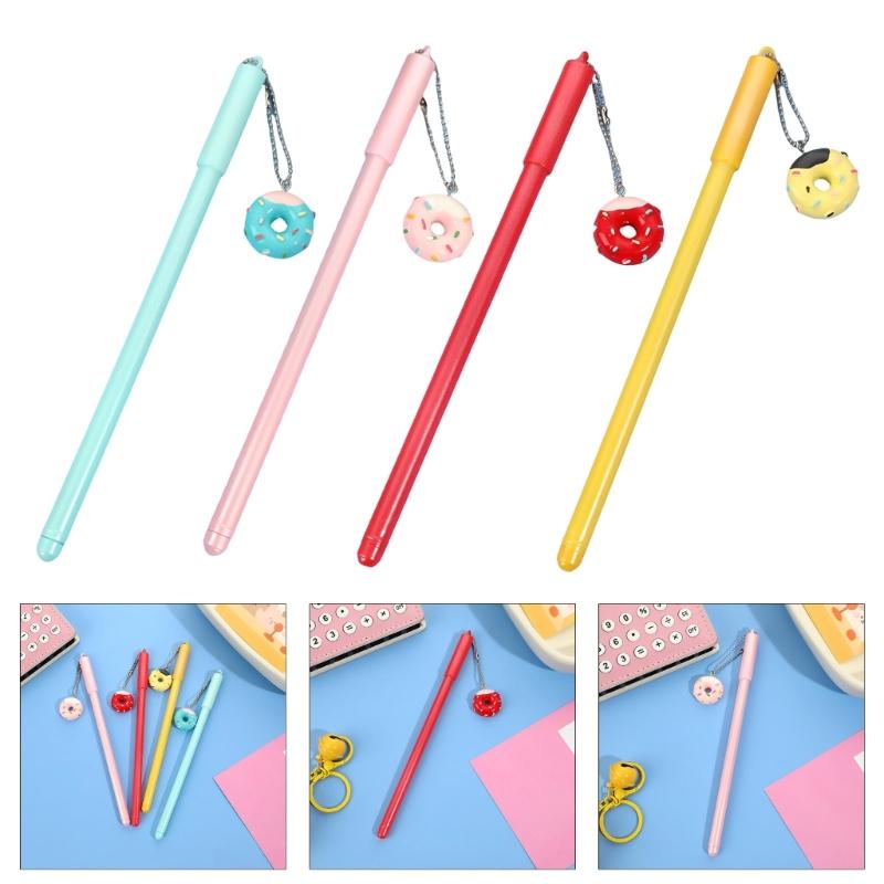 6Pcs Desserts Pendant Gel Pen 1.0MM Tip for Women Girl Student Writing Journaling Drawing Office School Writing Tool