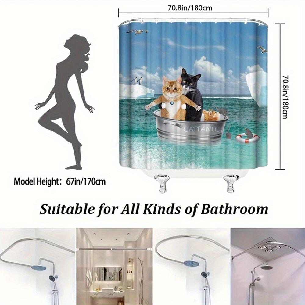 Adorable Fox and Owl Friends Shower Curtain - Water-Resistant, Easy to Clean, Adds a Whimsical and Cozy Touch to Your Bathroom