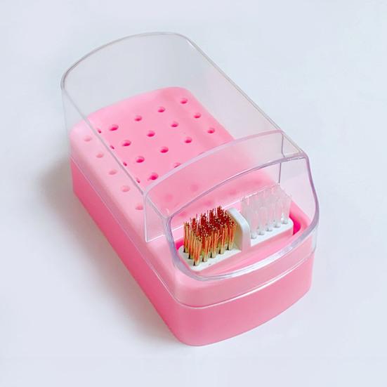 Manicure Drill 30 Stand Visible Dustproof Washable Bit Multi-grid Design Slots Nail Art Drill Grinding