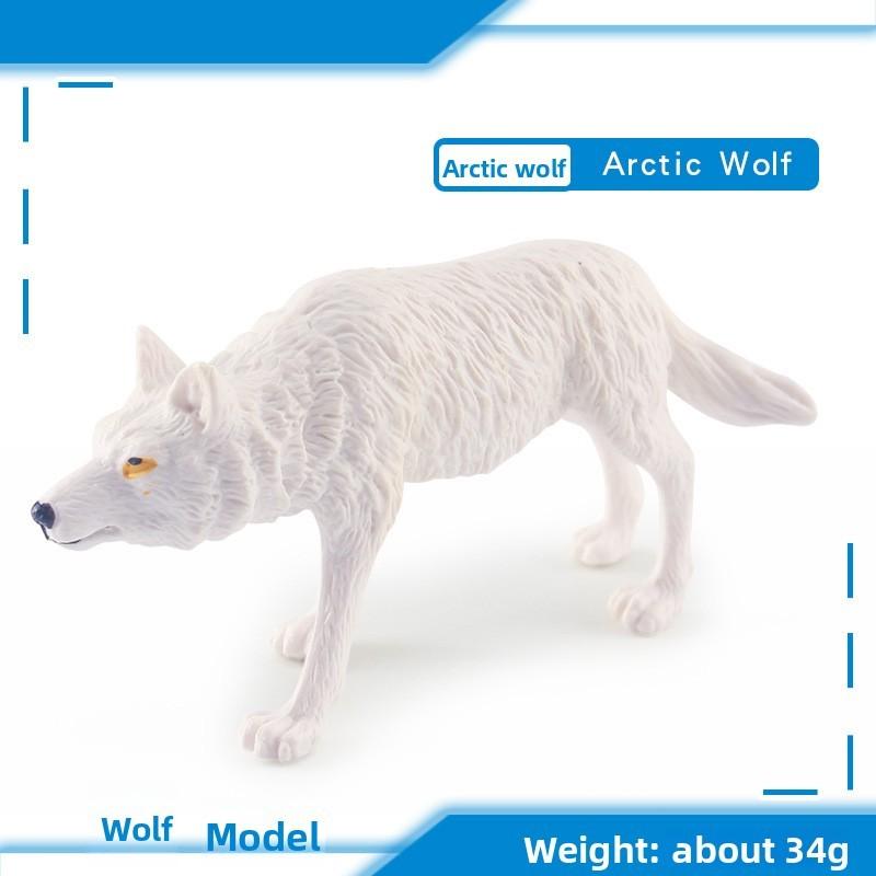 Wild Forest White Wolf Animal Pvc Static Model With Realistic Design For Collectors And Nature Enthusiasts