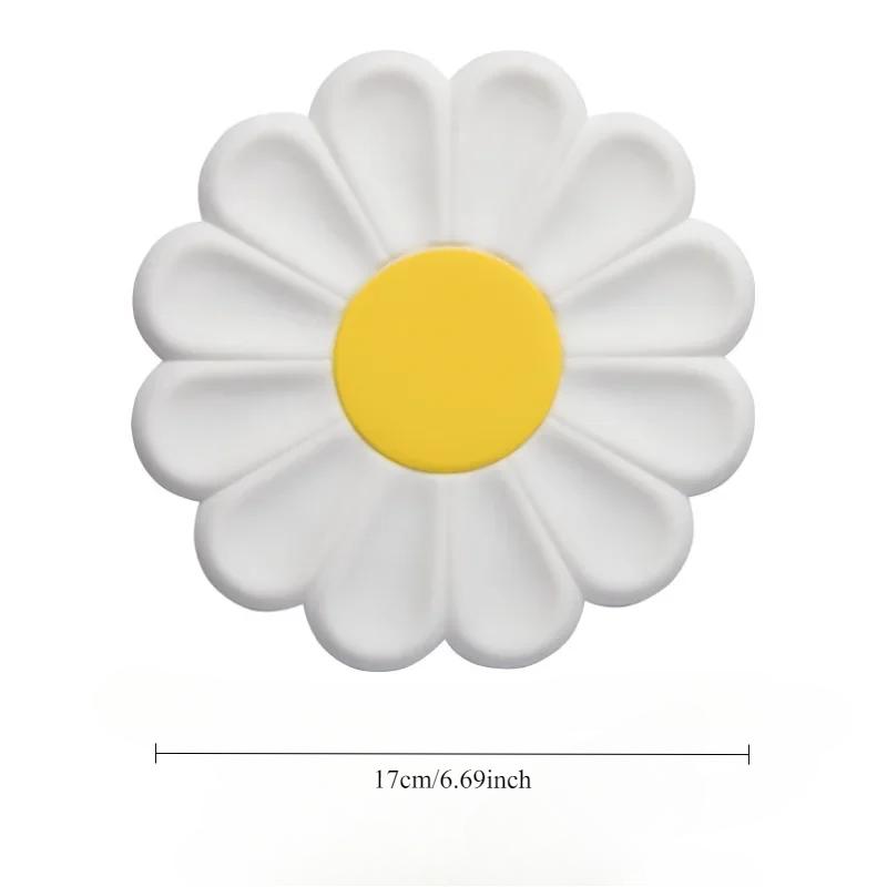 Flower Heat Resistant Silicone Mat Drink Cup Coasters Non-slip Pot Holder Table Placemat Kitchen Accessories Coasters Pads