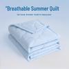 INS Skin-Friendly Washable Cotton Summer Quilt - Brushed Flannel Cooling Blanket for Dorms