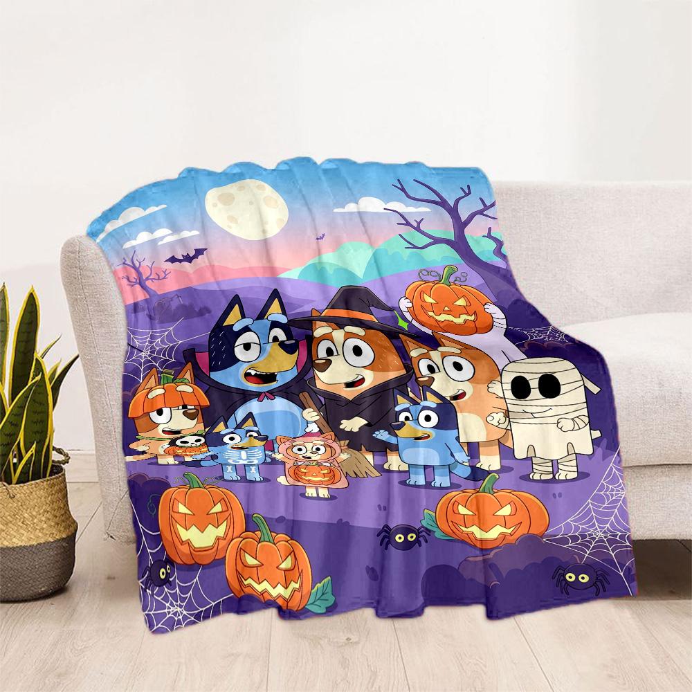 Halloween Night Adventure Blanket Soft & Cozy Great for Chair Bedding Picnics Four Seasons Multipurpose Playful Design