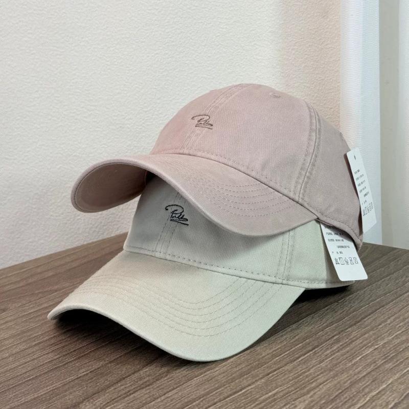Pure cotton simple embroidery cap New women's wide-brimmed sunshade baseball cap Soft top temperament versatile simple casual hat