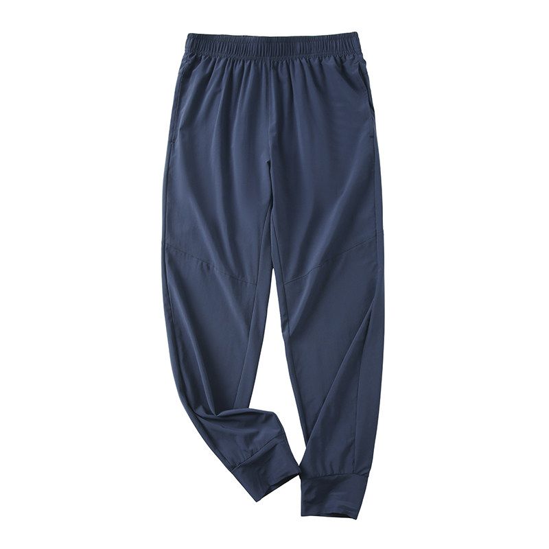 Outdoor Ice Silk Quick-Dry Pants Men s Summer Thin Mountaineering Running Sports Pants Export Export Woven Casual Pants Navy blue XL