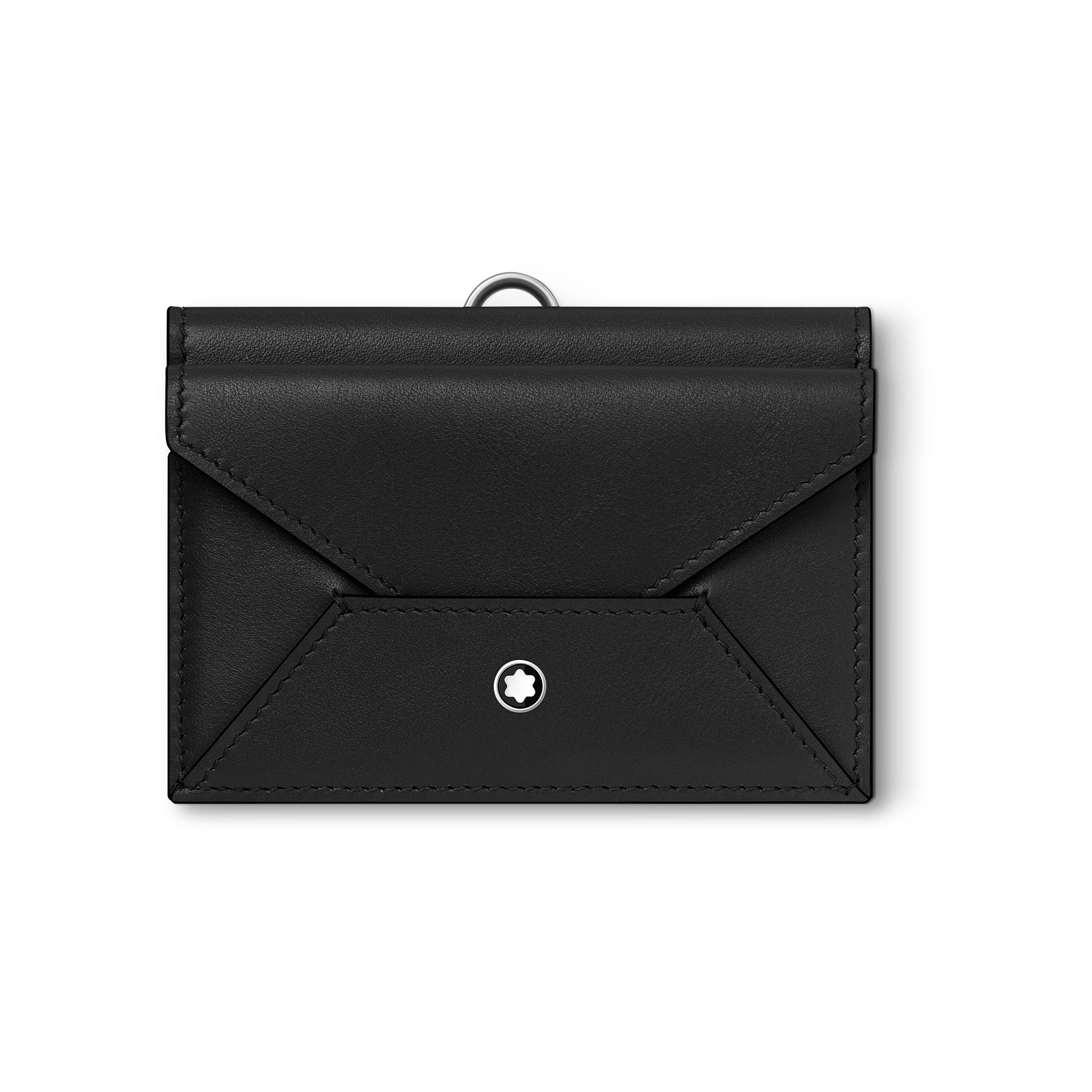 

Montblanc Soft Leather Series Hexagonal White Star Snap Closure Card Holder Men Card Holder Black 131255 Box(Basic Set+Box)