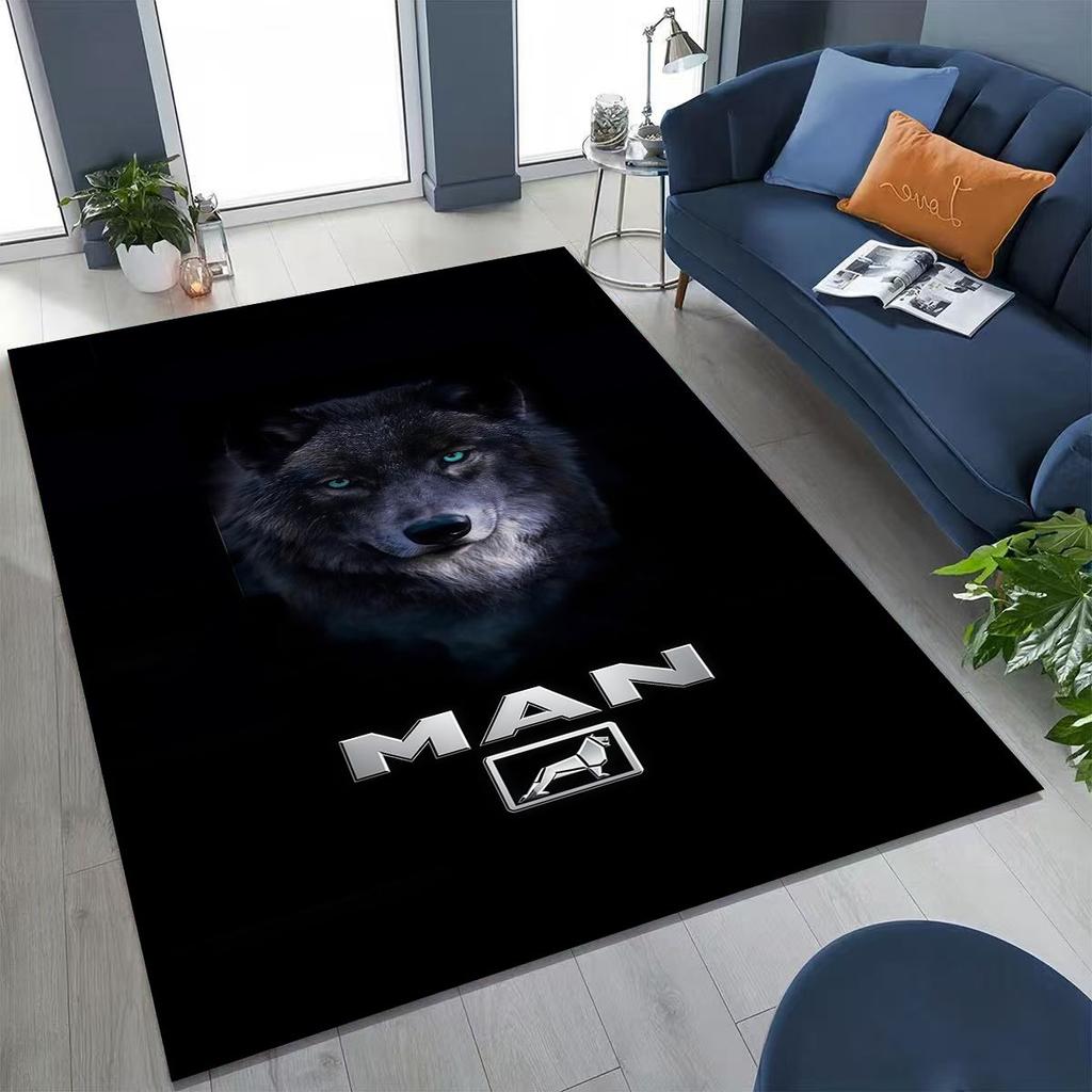 3D Man Truck Logo Motorcycle Carpet Rug for Bedroom Living Room Sofa Home Doormat Decor,Large Kids Play Non-slip Floor Mat