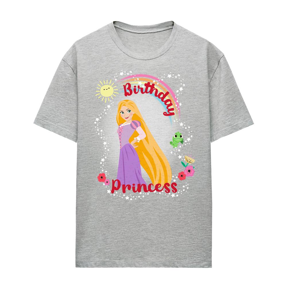 Tangled Womens/Ladies Rapunzel Pascal Princess Heather Birthday T-Shirt