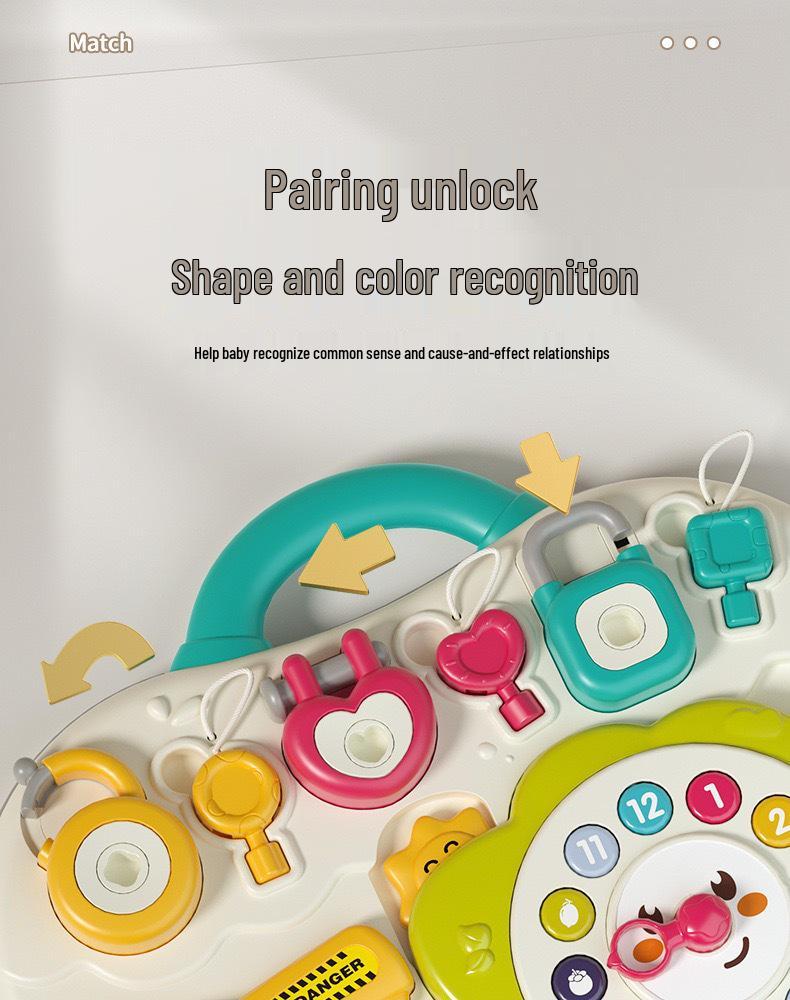 Guyu Montessori Busy Board: Educational Toy for Babies and Toddlers (1-3 Years) - Intellectual Ball Lock Opening Activity