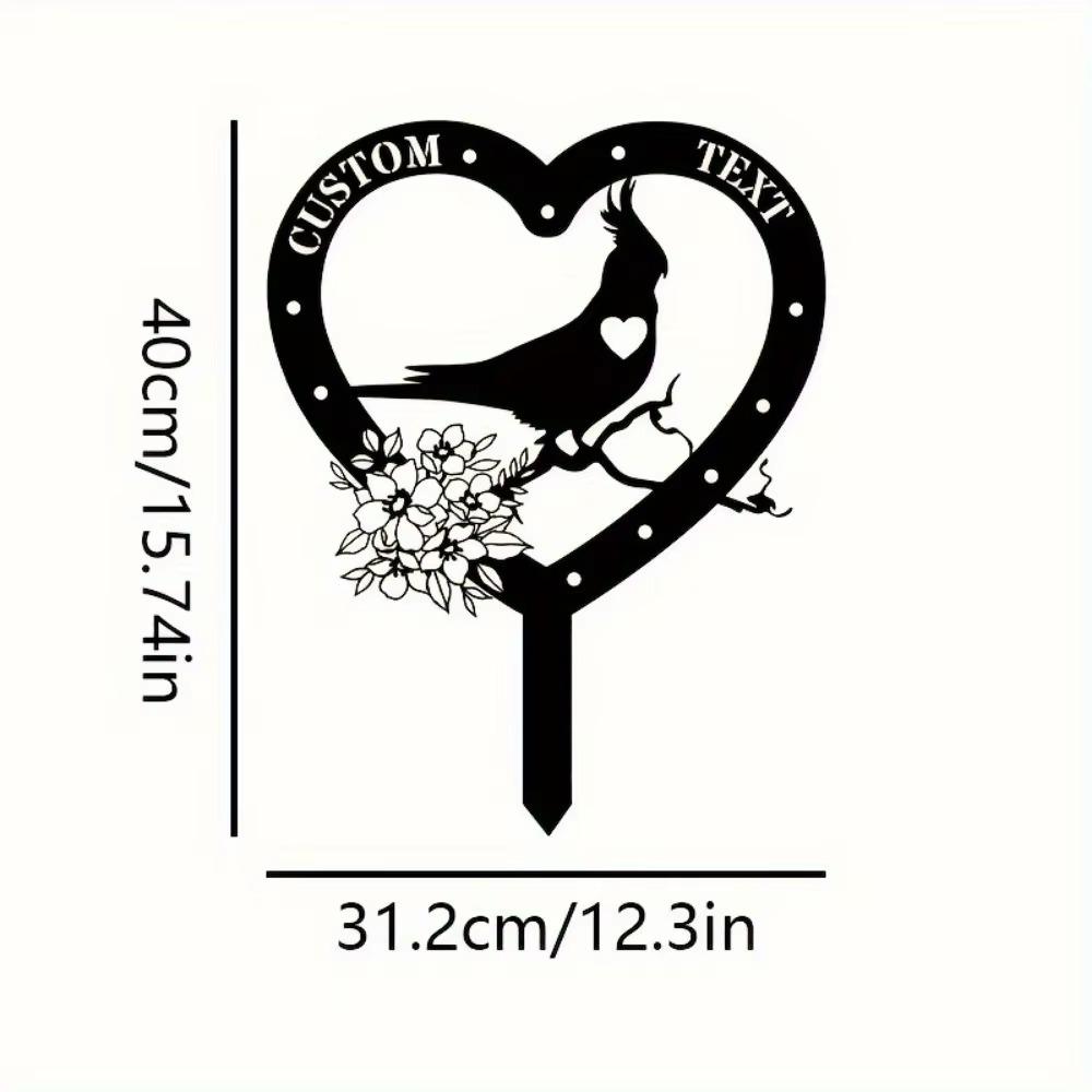 Unrivaled Customizable Bird Shaped Garden Stake Laser Engraved Metal Yard Home Outdoor Decor Wedding