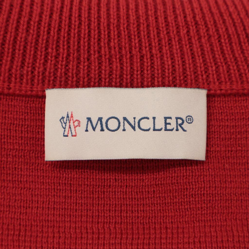 Moncler 2019 Red Wool X Nylon MAGLIONE TRICOT CARDIGAN Down Jacket Jacket M RedUsed