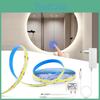 Sensor Touch Led Dimmable Makeup Mirror Light 12v Cob Strip Dressing Table Vanity Background Lighting For Bathroom Bedroom Decor