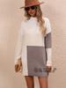 Fall Winter New Arrivals Patchwork Imported Dress Long Sleeve Knit Sweater Women